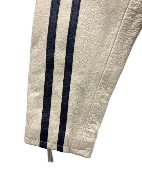 AWD Leather's（-）AWD Leather's (-) ライダースジャケット アイボリー×ブラック サイズ:Mの古着・服飾アイテム