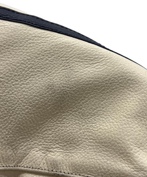 AWD Leather's（-）AWD Leather's (-) ライダースジャケット アイボリー×ブラック サイズ:Mの古着・服飾アイテム