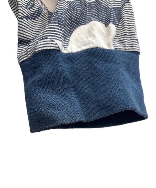 A BATHING APE（ア ベイシング エイプ）A BATHING APE (ア ベイシング エイプ) ロングスリーブカットソー ネイビー×ホワイト サイズ:Mの古着・服飾アイテム