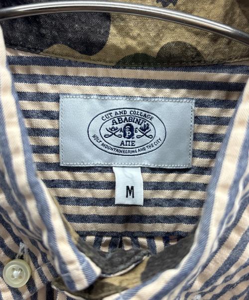 A BATHING APE（ア ベイシング エイプ）A BATHING APE (ア ベイシング エイプ) 半袖シャツ ベージュ×ブルー サイズ:Mの古着・服飾アイテム