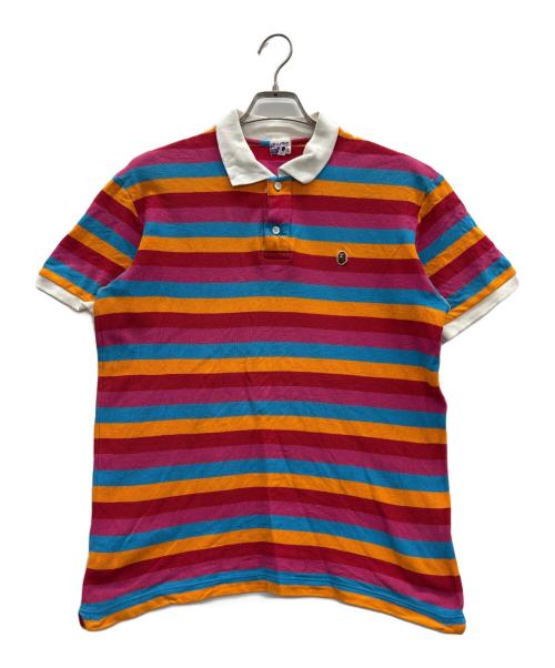 A BATHING APE（ア ベイシング エイプ）A BATHING APE (ア ベイシング エイプ) ポロシャツ マルチカラー サイズ:Lの古着・服飾アイテム