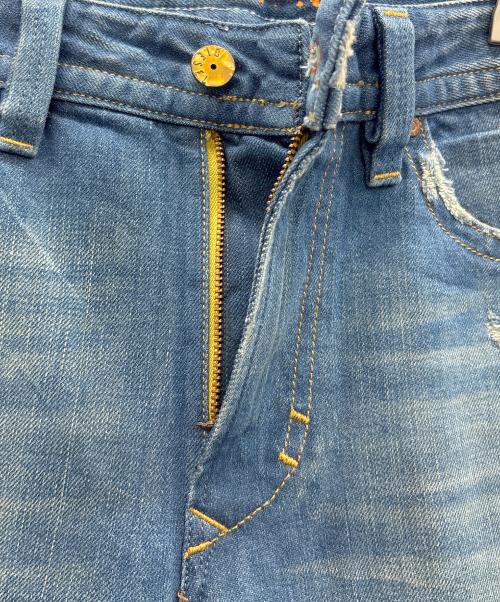 DIESEL（ディーゼル）DIESEL (ディーゼル) ダメージ加工デニムパンツ ブルー サイズ:71cm (W28)の古着・服飾アイテム