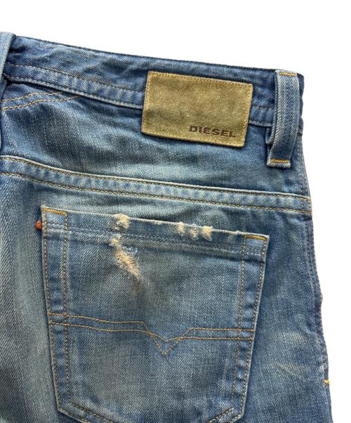 DIESEL（ディーゼル）DIESEL (ディーゼル) ダメージ加工デニムパンツ ブルー サイズ:71cm (W28)の古着・服飾アイテム