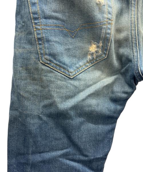 DIESEL（ディーゼル）DIESEL (ディーゼル) ダメージ加工デニムパンツ ブルー サイズ:71cm (W28)の古着・服飾アイテム