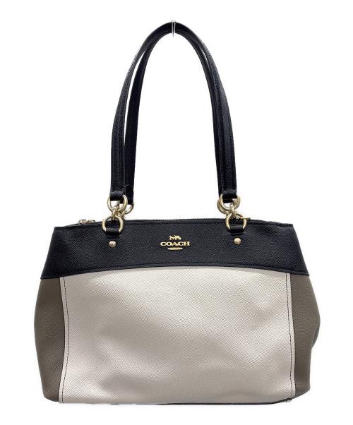 COACH（コーチ）COACH (コーチ) ショルダーバッグ ブラック×アイボリーの古着・服飾アイテム