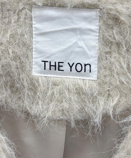 THE YON（ザヨン）THE YON (ザヨン) ヘアリーシャギーノーカラーミドルコート ベージュ サイズ:Freeの古着・服飾アイテム