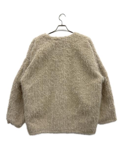 THE YON（ザヨン）THE YON (ザヨン) ヘアリーシャギーノーカラーミドルコート ベージュ サイズ:Freeの古着・服飾アイテム