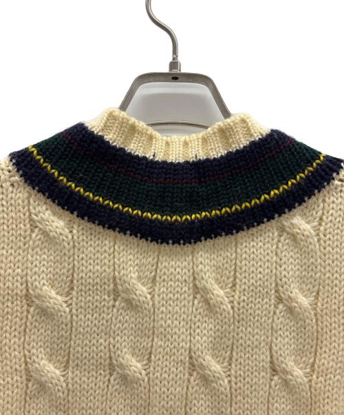 POLO RALPH LAUREN（ポロ・ラルフローレン）POLO RALPH LAUREN (ポロ・ラルフローレン) クリケットベスト アイボリー×ネイビー サイズ:Mの古着・服飾アイテム