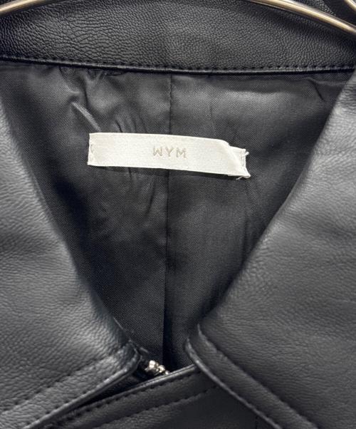 WYM LIDNM（ウィム バイ リドム）WYM LIDNM (ウィム バイ リドム) フェイクレザージャケット ブラック サイズ:Sの古着・服飾アイテム