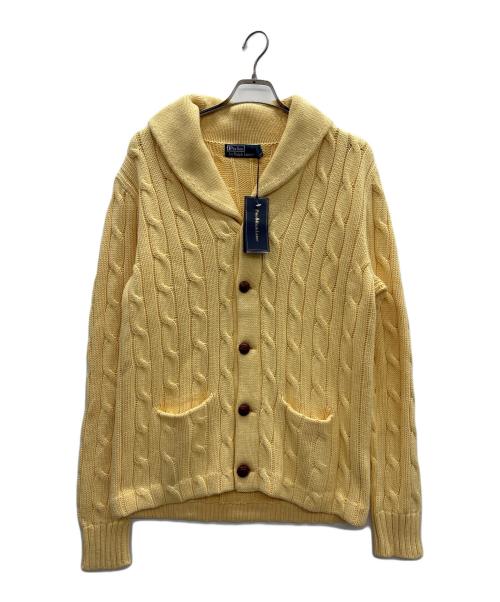 POLO RALPH LAUREN（ポロ・ラルフローレン）POLO RALPH LAUREN (ポロ・ラルフローレン) ショールカラーカーディガン イエロー サイズ:L 未使用品の古着・服飾アイテム