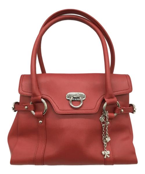 Hamano（ハマノ）Hamano (ハマノ) レザートートバッグ レッドの古着・服飾アイテム