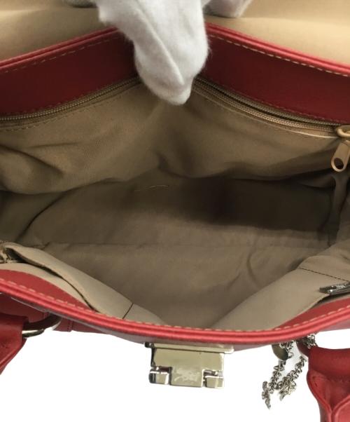 Hamano（ハマノ）Hamano (ハマノ) レザートートバッグ レッドの古着・服飾アイテム