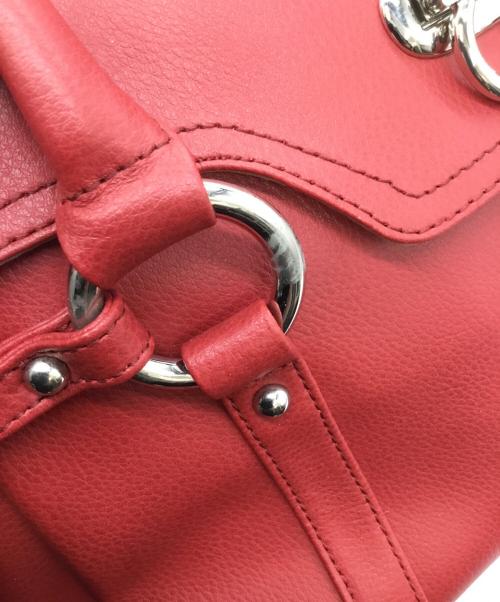 Hamano（ハマノ）Hamano (ハマノ) レザートートバッグ レッドの古着・服飾アイテム