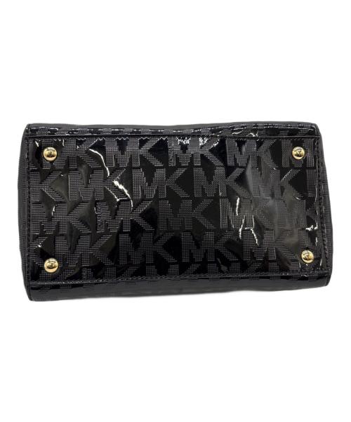 MICHAEL KORS（マイケル・コース）MICHAEL KORS (マイケル・コース) ショルダートートバッグ ブラック×ベージュの古着・服飾アイテム