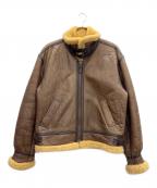 SANWA IRYOサンワイリョウ）の古着「ムートンジャケット」｜ブラウン×ベージュ