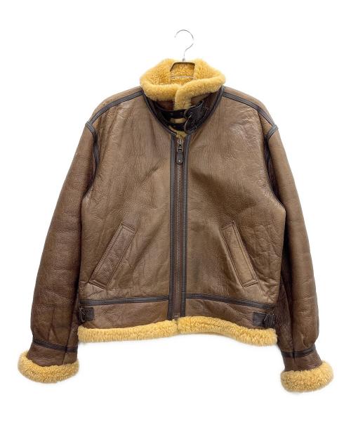 SANWA IRYO（サンワイリョウ）SANWA IRYO (サンワイリョウ) ムートンジャケット ブラウン×ベージュ サイズ:Mの古着・服飾アイテム