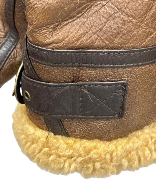 SANWA IRYO（サンワイリョウ）SANWA IRYO (サンワイリョウ) ムートンジャケット ブラウン×ベージュ サイズ:Mの古着・服飾アイテム