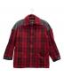 STYLE EYES（スタイルアイズ）の古着「レザーバッファローチェックジャケット」｜レッド×ブラック