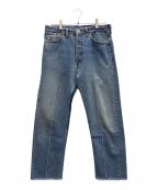 LEVI'Sリーバイス）の古着「センタープレスデニムパンツ」｜ライトブルー