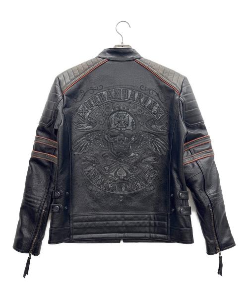 URBANBARON（アーバンバロン）URBANBARON (アーバンバロン) シングルライダースジャケット ブラック サイズ:XLの古着・服飾アイテム