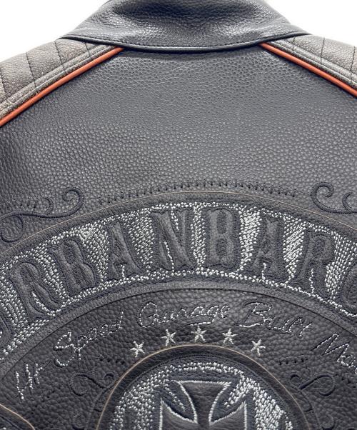 URBANBARON（アーバンバロン）URBANBARON (アーバンバロン) シングルライダースジャケット ブラック サイズ:XLの古着・服飾アイテム