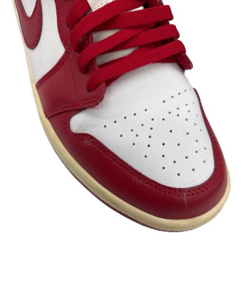 NIKE（ナイキ）NIKE (ナイキ) AIR JORDAN 1 LOW ホワイト×レッド サイズ:27.5の古着・服飾アイテム