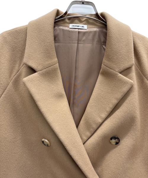 EVERYDAY I LIKE.（エヴリデイ アイ ライク）EVERYDAY I LIKE. (エヴリデイ アイ ライク) ダブルチェスターコート ブラウン サイズ:表記無しの古着・服飾アイテム
