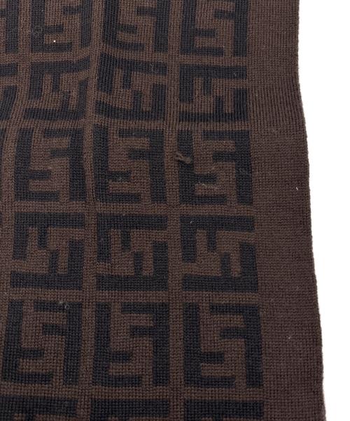 FENDI（フェンディ）FENDI (フェンディ) マフラー ブラウン×ブラックの古着・服飾アイテム