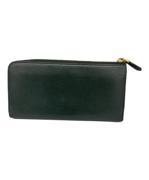 PRADA（プラダ）PRADA (プラダ) L字ファスナー長財布 グリーンの古着・服飾アイテム