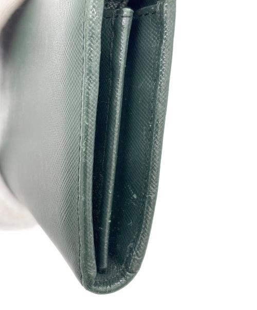 PRADA（プラダ）PRADA (プラダ) L字ファスナー長財布 グリーンの古着・服飾アイテム