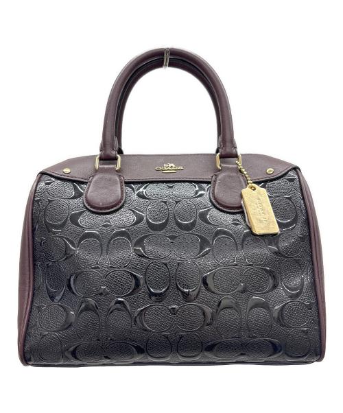 COACH（コーチ）COACH (コーチ) 2WAYショルダーバッグ ブラック×ブラウンの古着・服飾アイテム