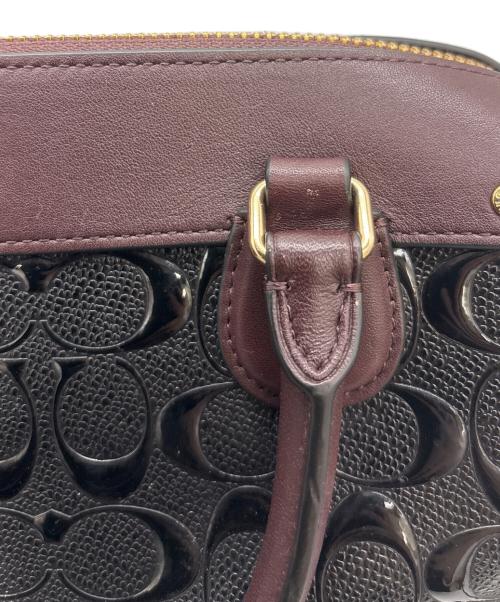 COACH（コーチ）COACH (コーチ) 2WAYショルダーバッグ ブラック×ブラウンの古着・服飾アイテム