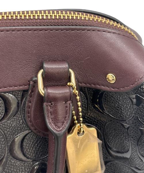 COACH（コーチ）COACH (コーチ) 2WAYショルダーバッグ ブラック×ブラウンの古着・服飾アイテム