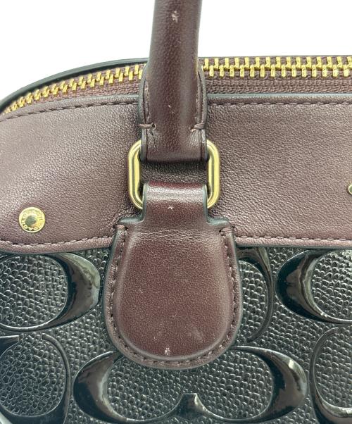 COACH（コーチ）COACH (コーチ) 2WAYショルダーバッグ ブラック×ブラウンの古着・服飾アイテム