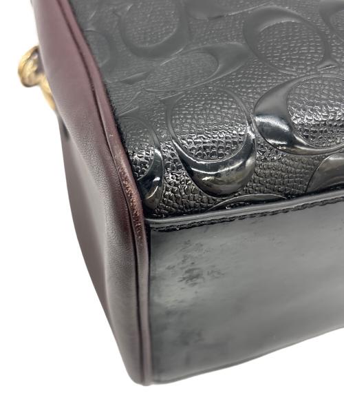 COACH（コーチ）COACH (コーチ) 2WAYショルダーバッグ ブラック×ブラウンの古着・服飾アイテム