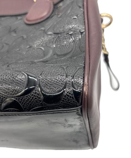 COACH（コーチ）COACH (コーチ) 2WAYショルダーバッグ ブラック×ブラウンの古着・服飾アイテム