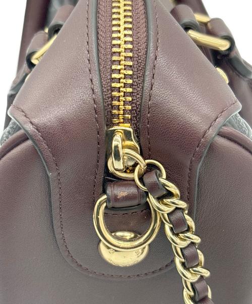 COACH（コーチ）COACH (コーチ) 2WAYショルダーバッグ ブラック×ブラウンの古着・服飾アイテム