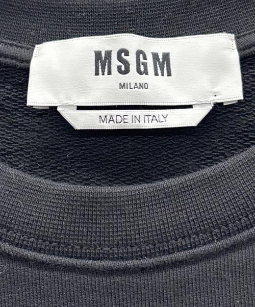 MSGM（エムエスジーエム）MSGM (エムエスジーエム) ロゴスウェット ブラック×ホワイト サイズ:Sの古着・服飾アイテム