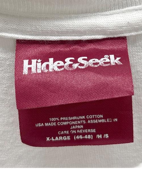 HIDE AND SEEK（ハイドアンドシーク）HIDE AND SEEK (ハイドアンドシーク) Tシャツ ホワイト サイズ:XLの古着・服飾アイテム