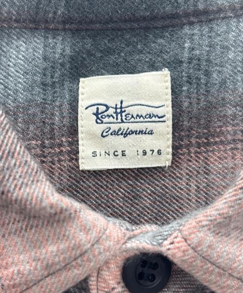 Ron Herman（ロンハーマン）Ron Herman (ロンハーマン) レーヨンシャツ ピンク×ブラック サイズ:Lの古着・服飾アイテム