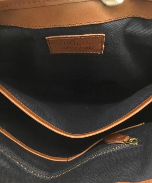 POLO RALPH LAUREN（ポロ・ラルフローレン）POLO RALPH LAUREN (ポロ・ラルフローレン) 2WAYトートバッグ グリーン×ブラックの古着・服飾アイテム