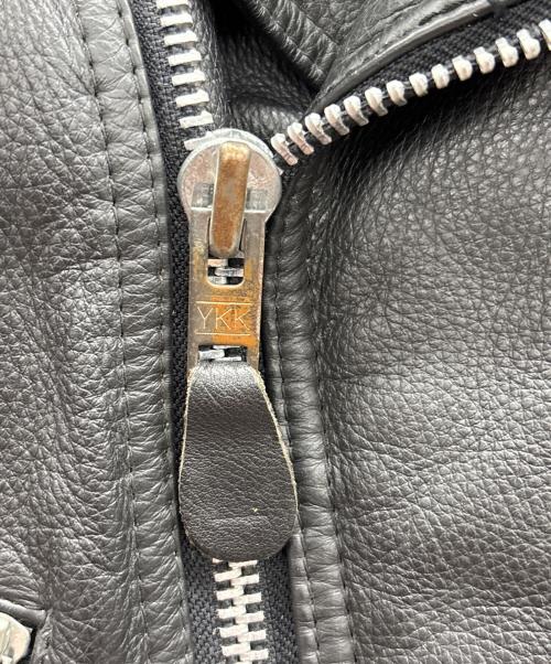 NOBLAND（ノーブランド）NOBLAND (ノーブランド) ダブルライダースジャケット ブラック サイズ:Lの古着・服飾アイテム