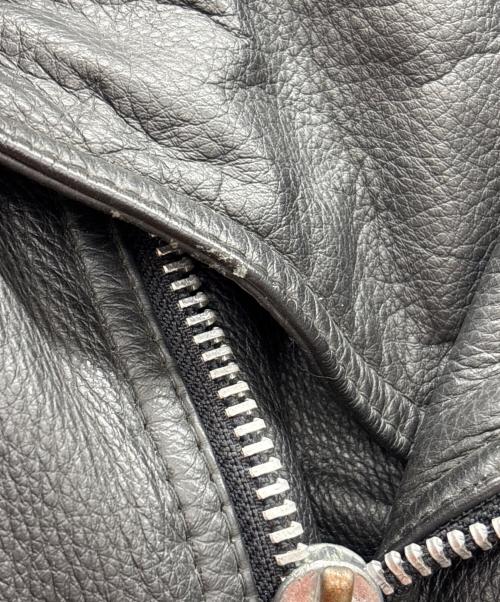 NOBLAND（ノーブランド）NOBLAND (ノーブランド) ダブルライダースジャケット ブラック サイズ:Lの古着・服飾アイテム