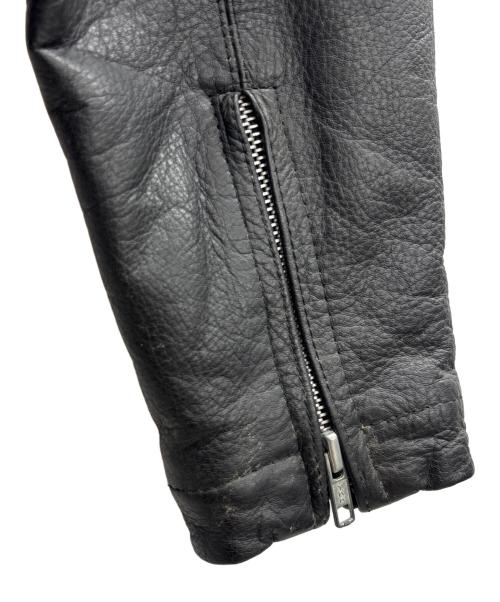 NOBLAND（ノーブランド）NOBLAND (ノーブランド) ダブルライダースジャケット ブラック サイズ:Lの古着・服飾アイテム