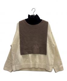 CULLNI（クルニ）の古着「レイヤードニット」｜アイボリー×ブラウン