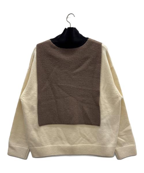 CULLNI（クルニ）CULLNI (クルニ) レイヤードニット アイボリー×ブラウン サイズ:2の古着・服飾アイテム