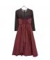 Ameri (アメリ) ドレス レッド×ブラウン サイズ:表記無し：5000円