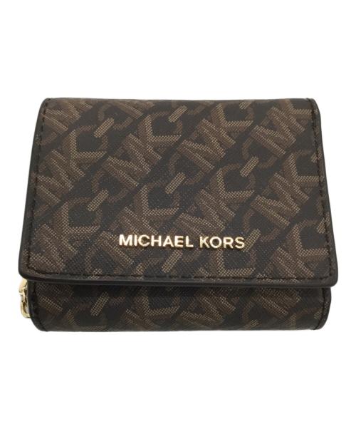 MICHAEL KORS（マイケル・コース）MICHAEL KORS (マイケル・コース) 3つ折り財布 ブラウンの古着・服飾アイテム