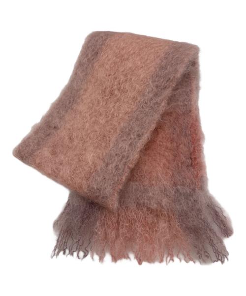 LOEWE（ロエベ）LOEWE (ロエベ) アナグラムモヘア混マフラー ピンクの古着・服飾アイテム