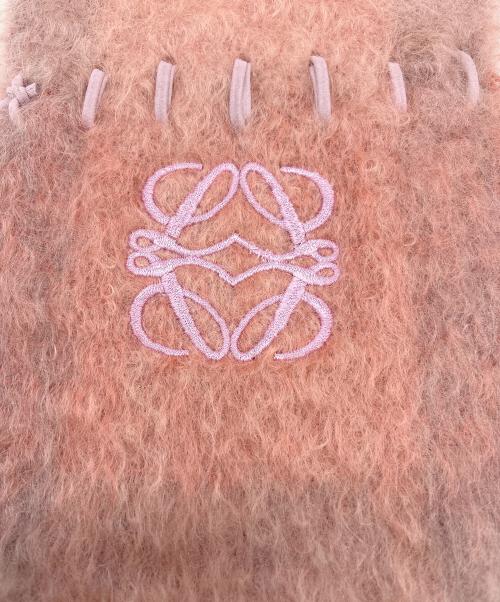 LOEWE（ロエベ）LOEWE (ロエベ) アナグラムモヘア混マフラー ピンクの古着・服飾アイテム
